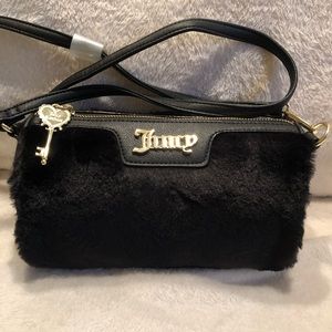 **BRAND NEW** JUICY COUTURE BLACK FUR MINI HANDBAG